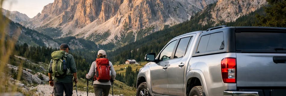 Pickup at the End of Hiking in the Dolomites