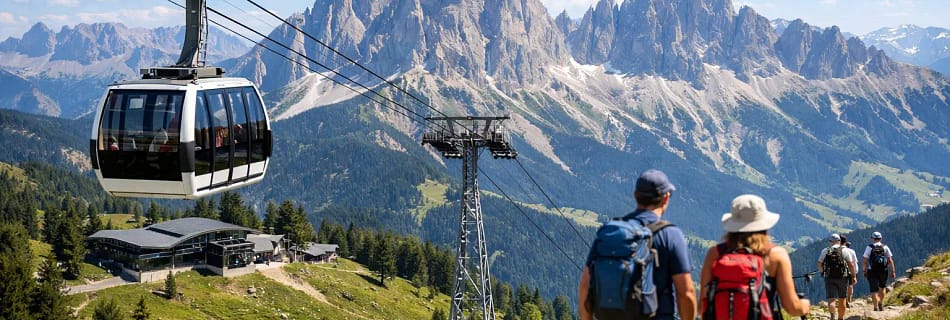Plose cable car to hike Alta Via 2